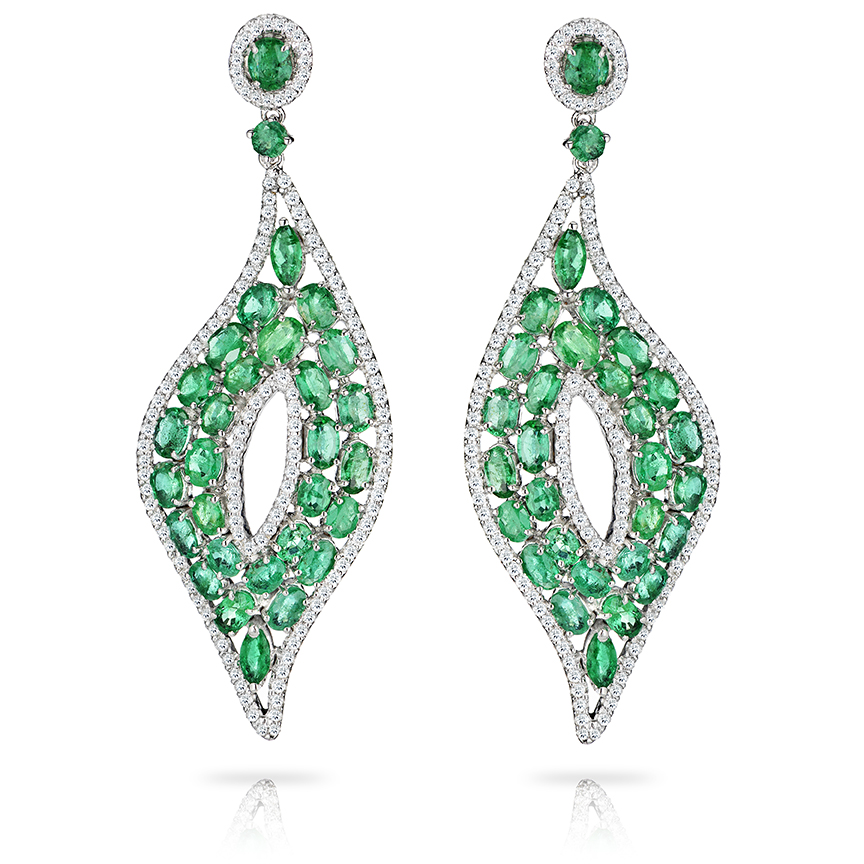 Chandelier Emerald Earrings