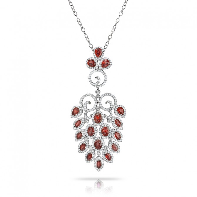 Chandelier Ruby Necklace