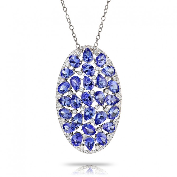 Clustered Tanzanite Necklace